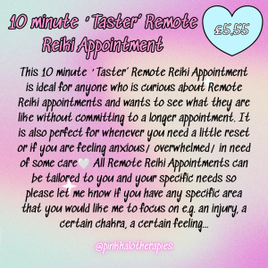 1O minute ‘Taster’ Remote Reiki Appointment✨
